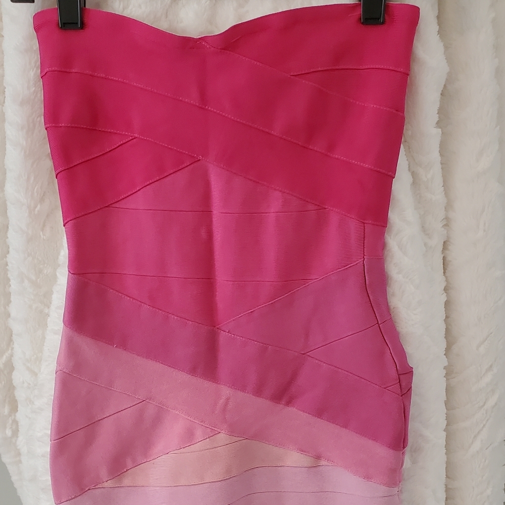 Strapless bandage mini dress